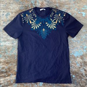 versace collection blue t-shirt